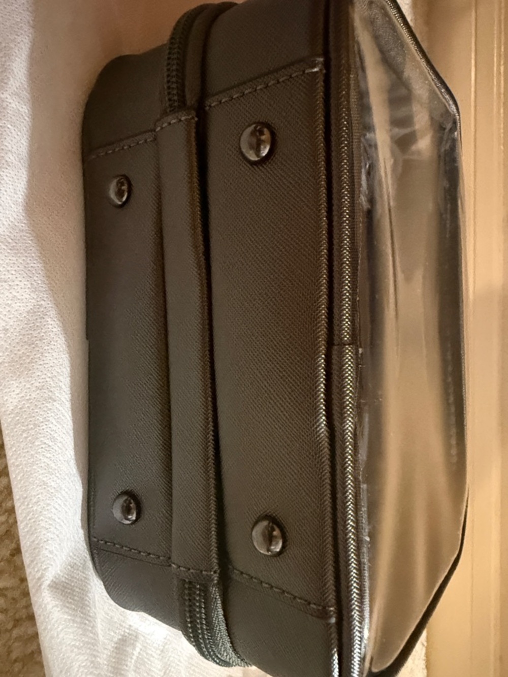 New CALPAK Small Clear Cosmetic Travel Case - Steel - Picture 3 of 13
